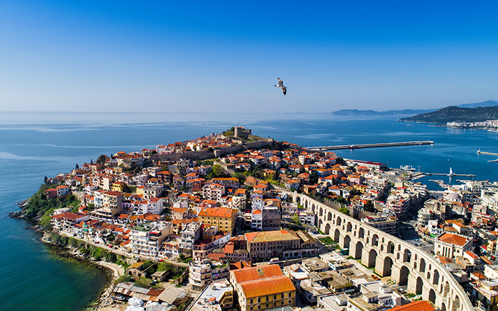 View of Kavala, one of the most charming cities of Northern Greece