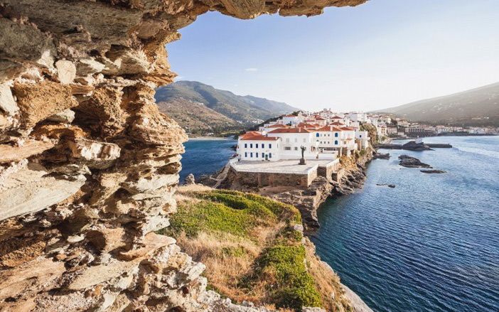 The beautiful Chora of Andros.