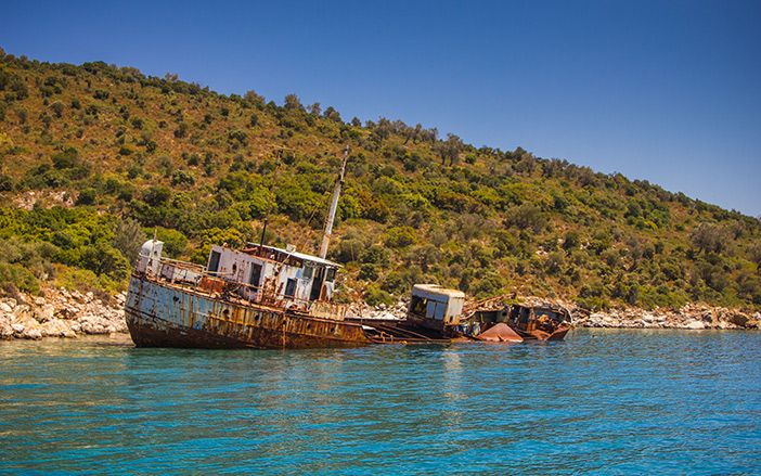 Shipwreck in the Sporades National Marine Park