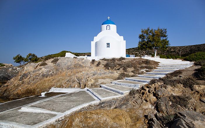 Beautiful Church in Amorgos island 