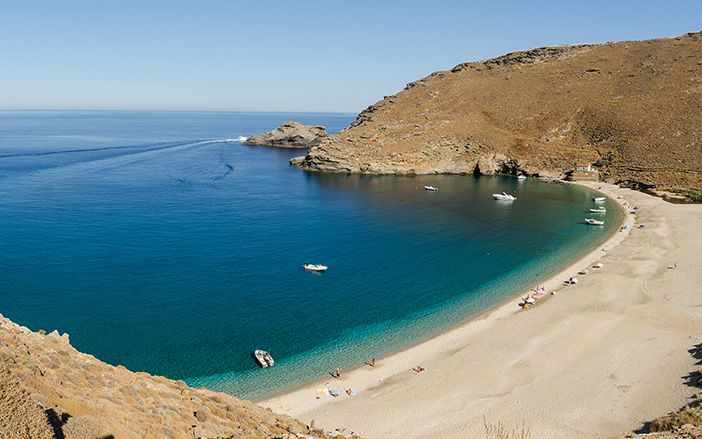 Achla beach in Andros