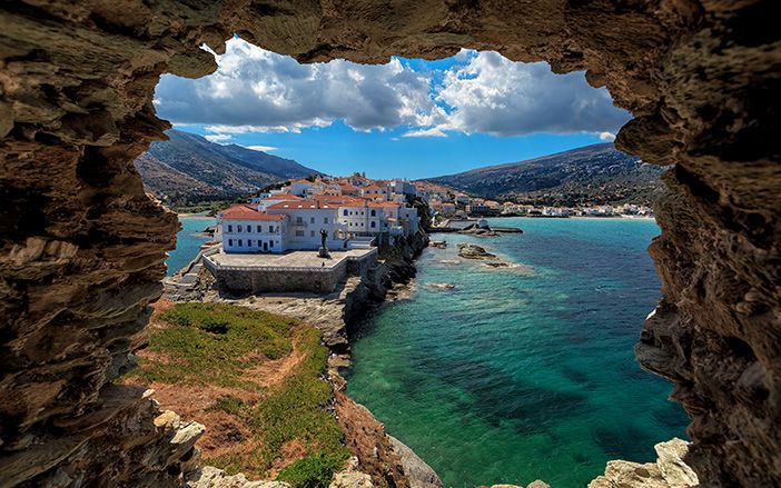 The chora of Andros island