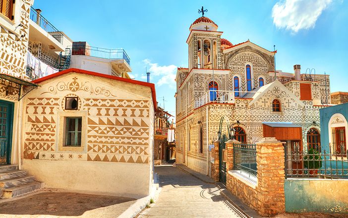 A colourful,beautiful Church in Chios Island