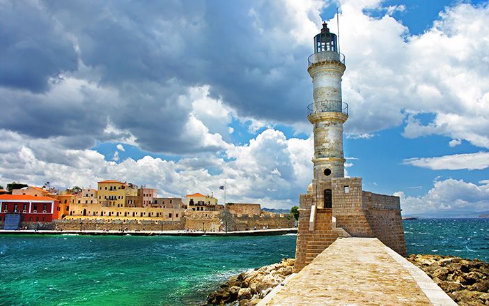 The lighthouse in Chania 