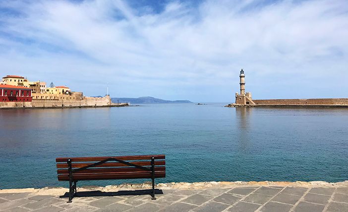 Chora in Chania with beautiful view