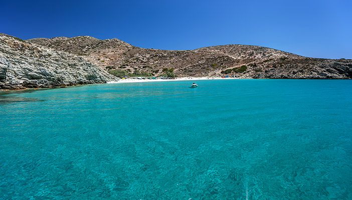 Donoussa with crystal clear waters