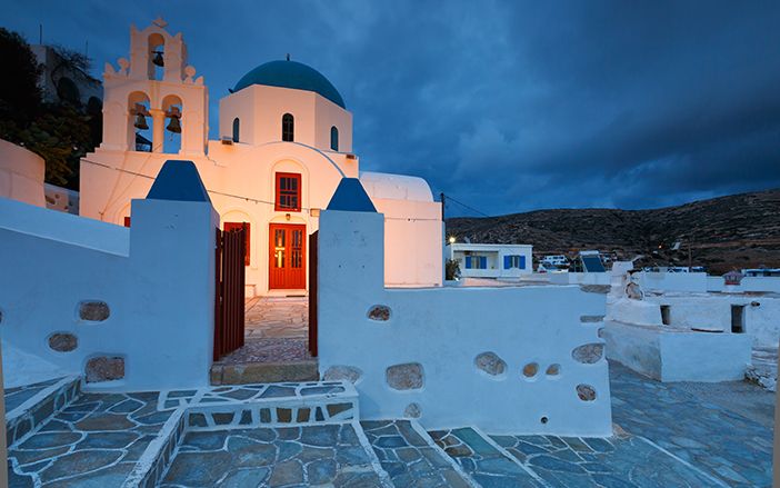 The beautiful church in Donoussa island