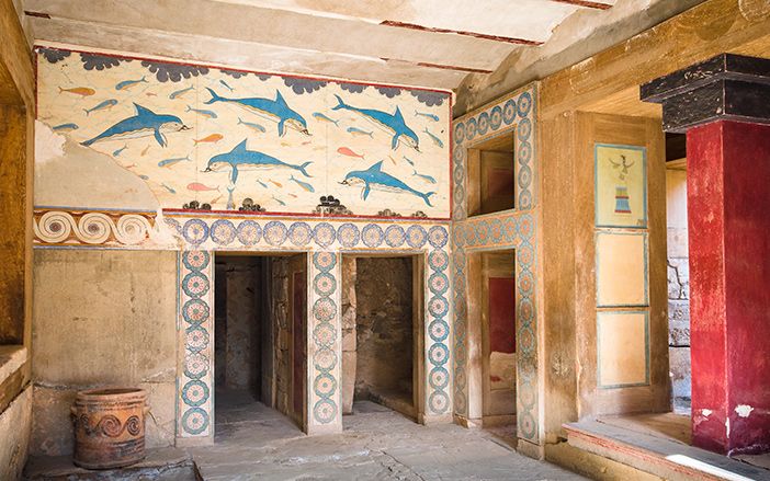 The famous Knossos palace in Crete