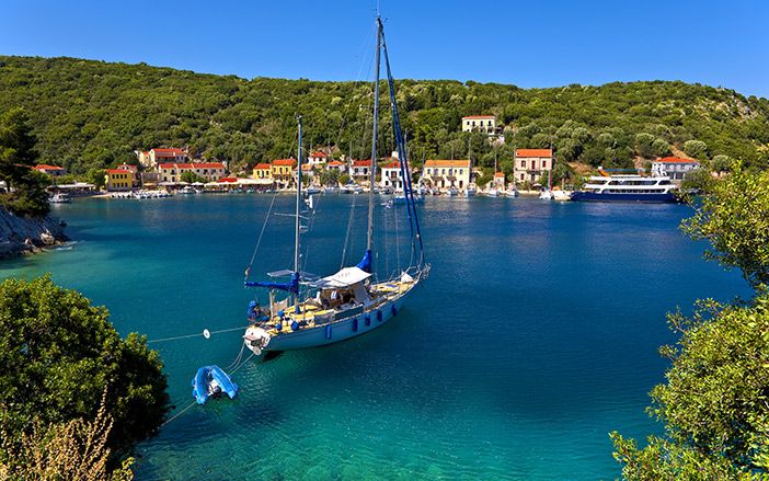 The picturesque small port of Ithaki