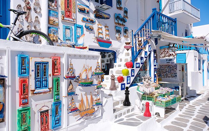 The colourful Chora of Mykonos.
