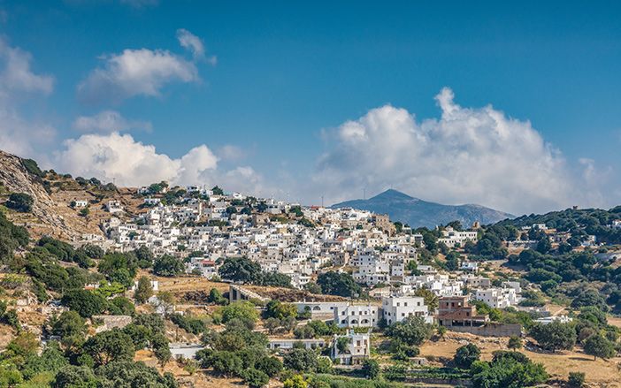 The small village in Naxos island
