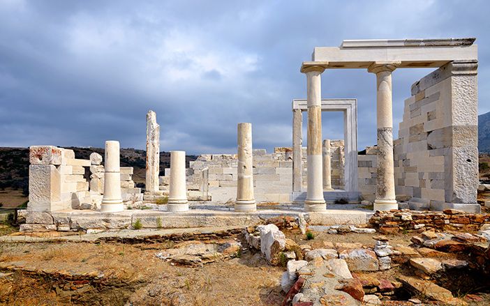 The temple of Dimitra in Naxos island