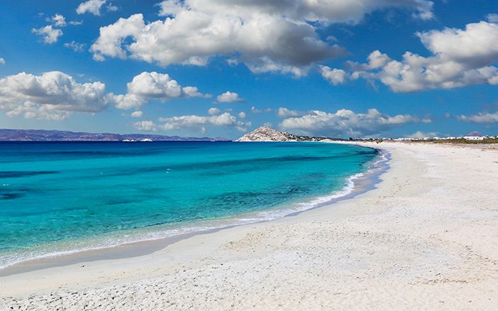 Crystal watersin the beautiful beach of Naxos 