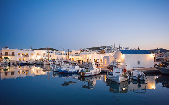 Naousa in Paros in the night