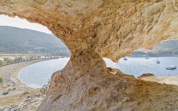 The hidden view of Patmos beach.