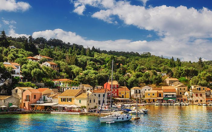 The picturesque village Loggos in Paxi 