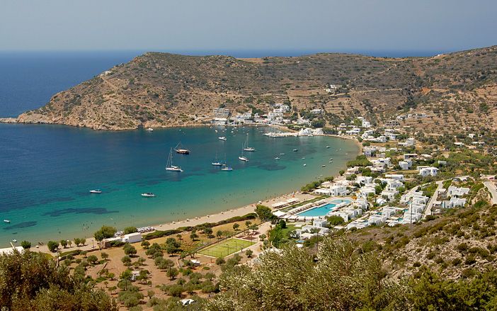 View of a beach at Sifnos