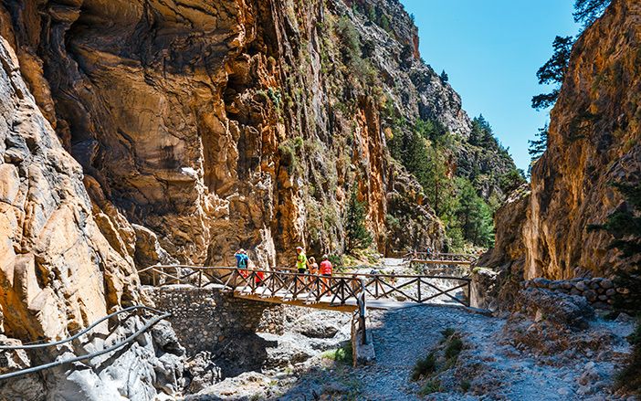 The gorge of Samaria in Crete