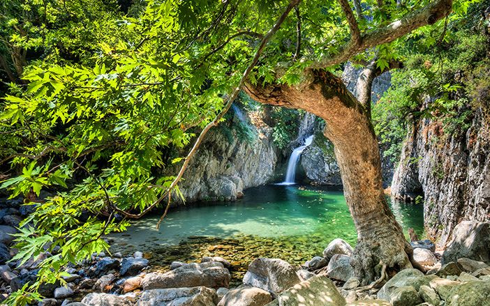 The natural springs in Samothraki