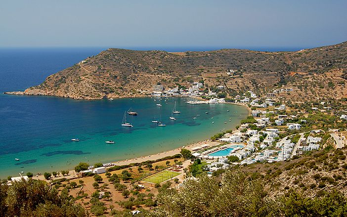 The beautiful beach in Sifnos island 