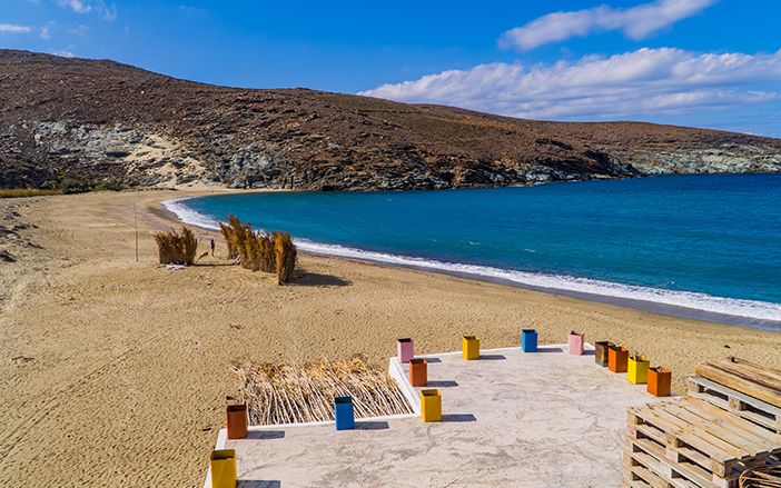 Kolympithres beach in Tinos island 