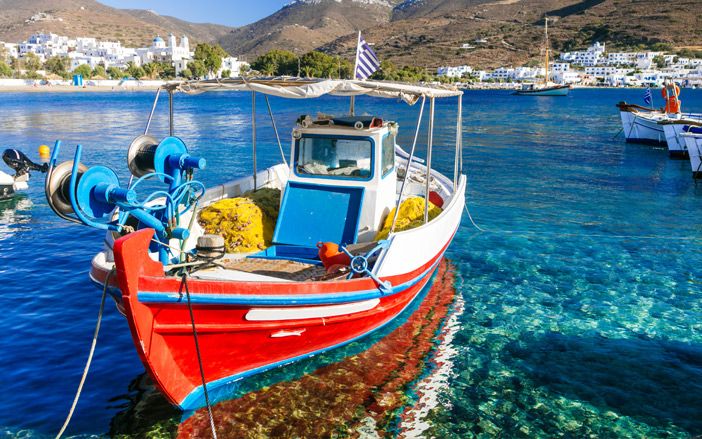 Small fishing boat in Amorgos