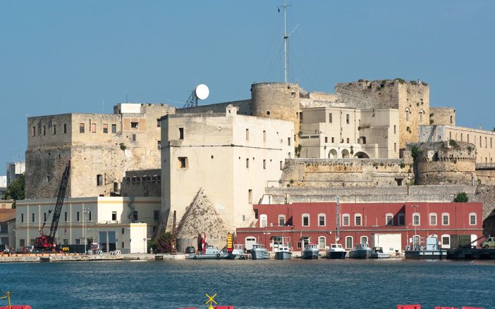 Buildings in the port of Brindisi