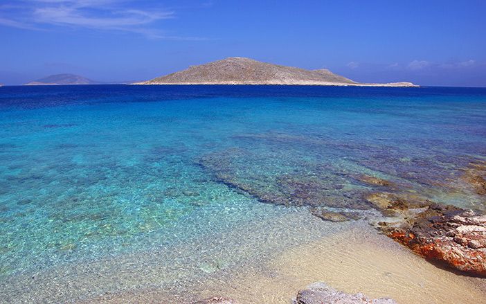 Crystal clear waters in Halki island