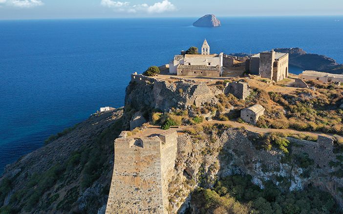 The castle in Chora of Kythira island