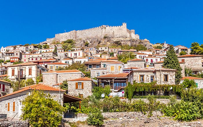 The traditional village of Molyvos island