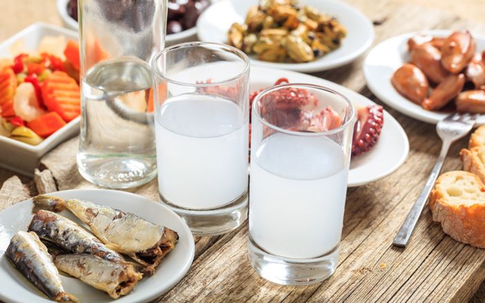 Traditional ouzo in Lesvos