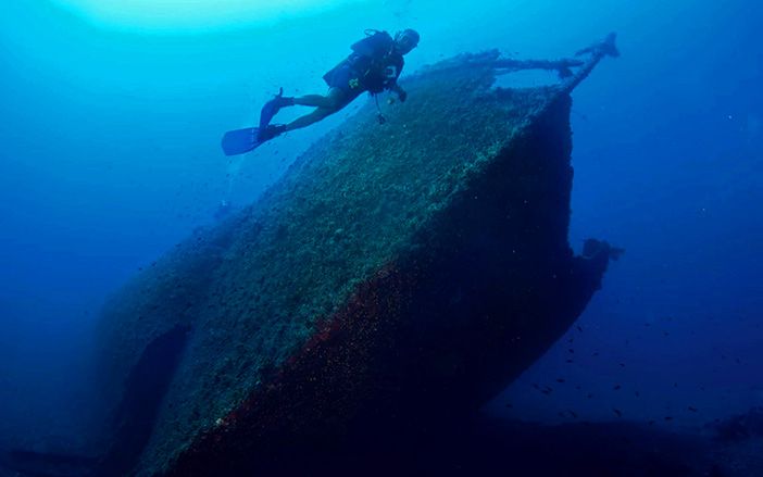Shipwreck in Andros island 