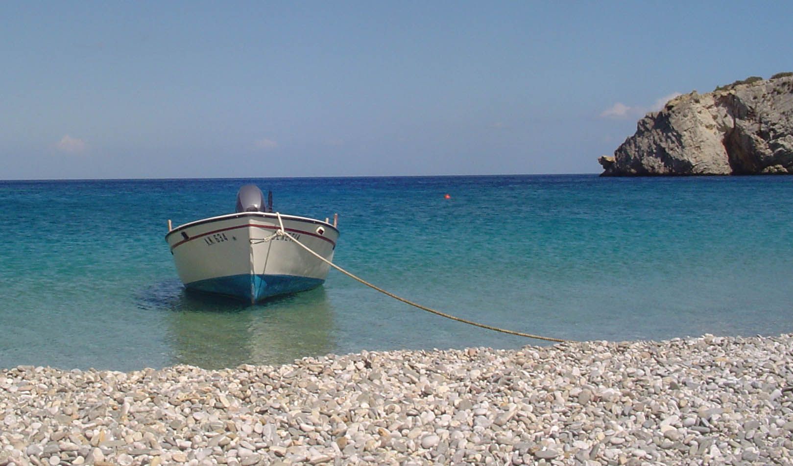 A blue water beach in Nisyros island