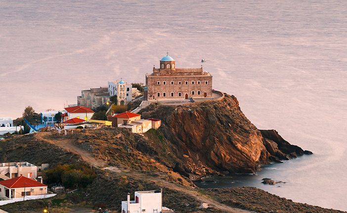The small beautiful church of Saint Nicholas in Psara Island