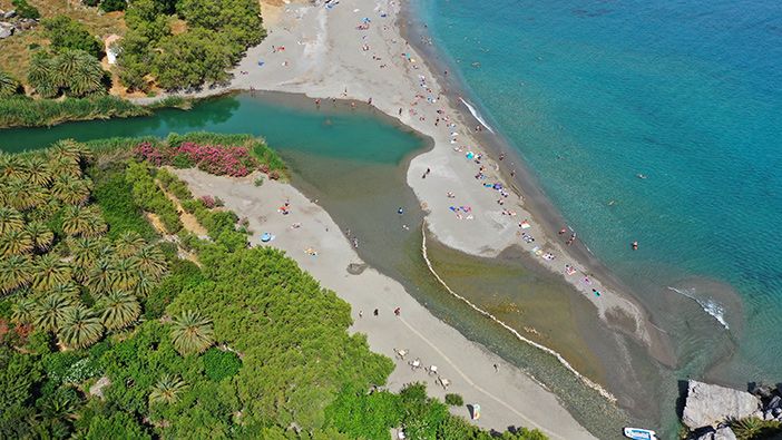 The beach of Preveli in Rethymnon is like Carribean 