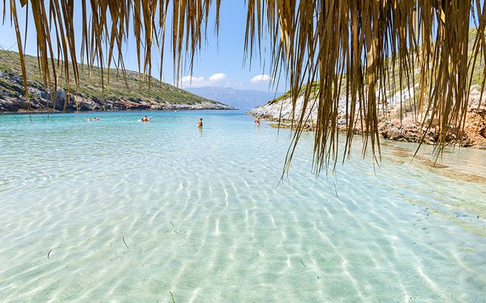 Livadaki beach in Samos with crystal waters