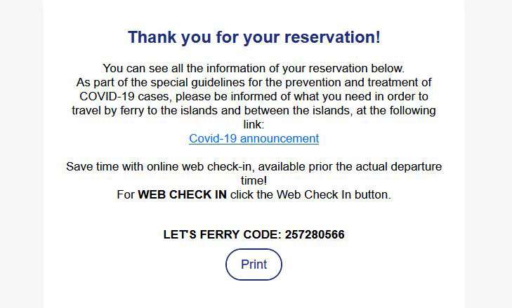 Step 2 of the Web Check-In process